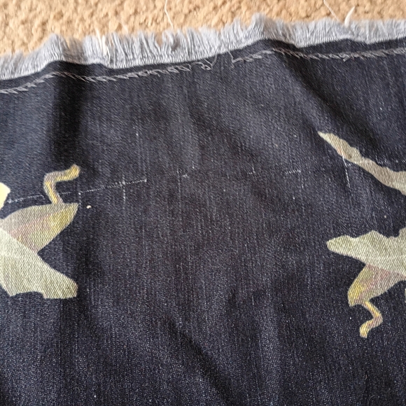 Free People miami Nights Flare Wide Leg Bell Raw Hem Floral Print Jeans Pants 26 - Picture 5 of 6